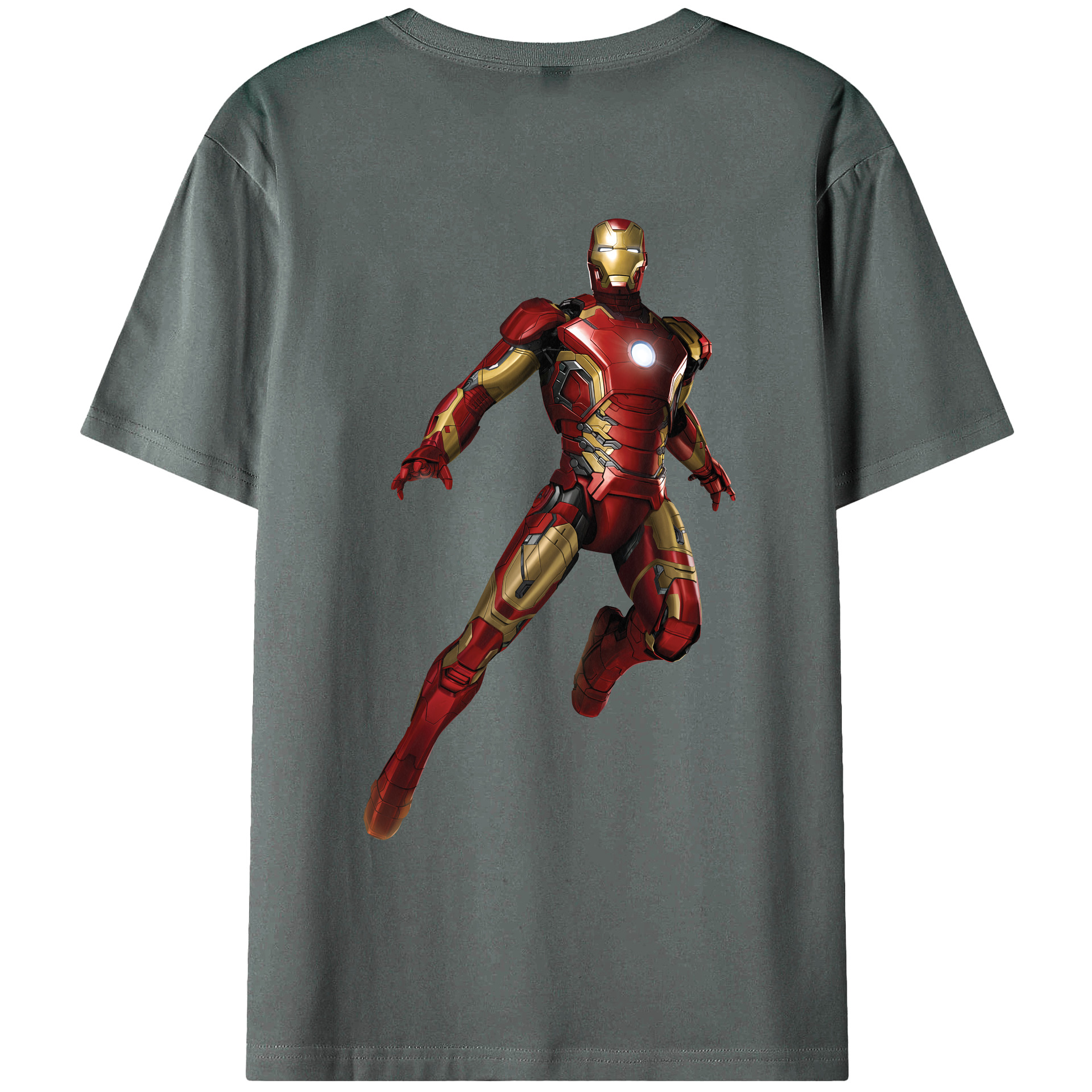 （画像用） アベンジャーズ The Avengers 綿100％ メンズ半袖Tシャツ（バックプリント） 通気性